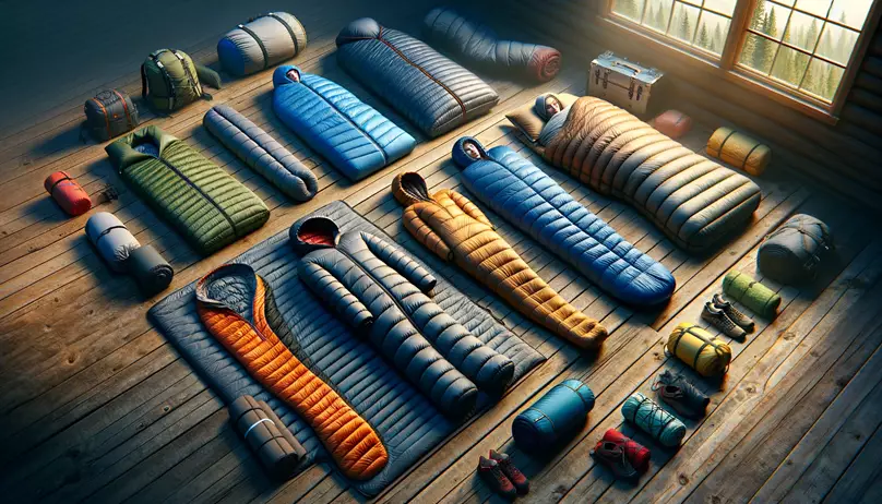Different types of sleeping bags