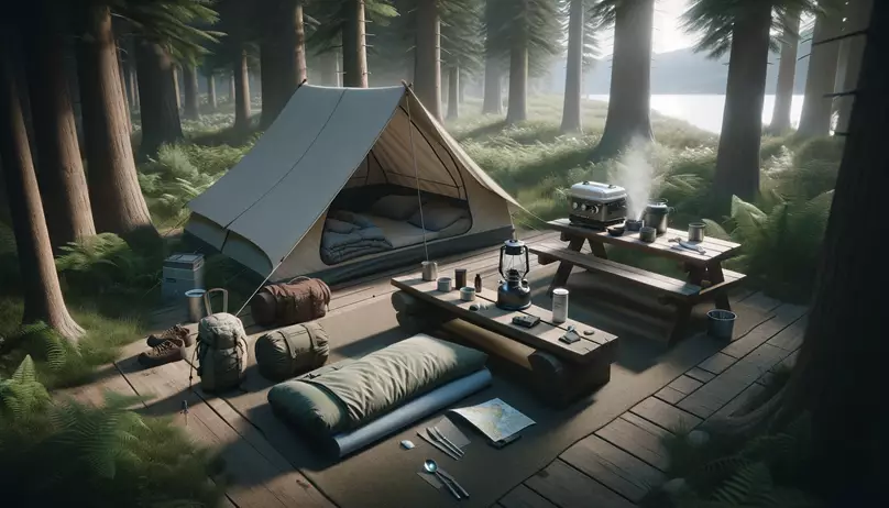 A minimalist budget long-term camping setup
