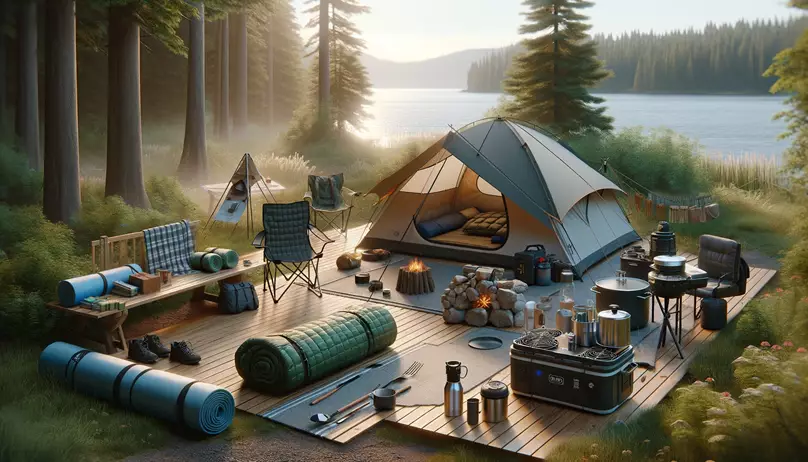 A mid-level budget long-term camping setup