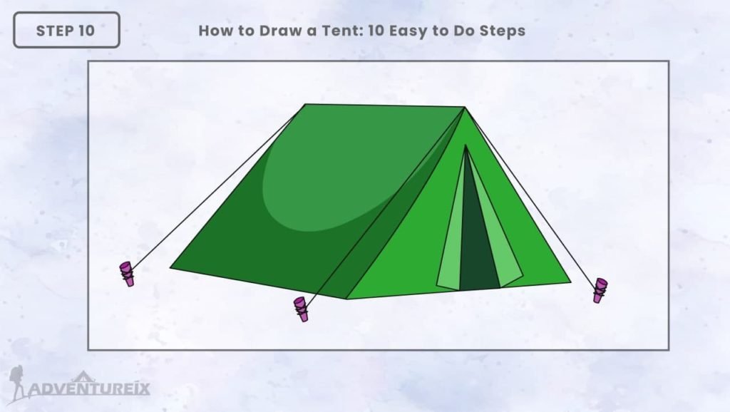 How to Draw a Tent_ Step 10