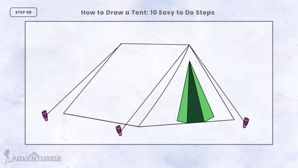 How to Draw a Tent_ Step 8