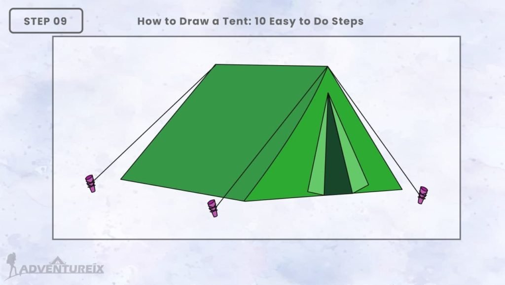 How to Draw a Tent_ Step 9