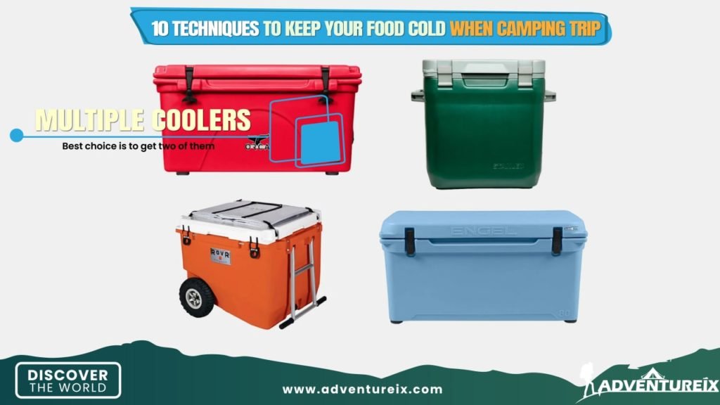 Keep Your Food Cold While Traveling _ Multiple coolers
