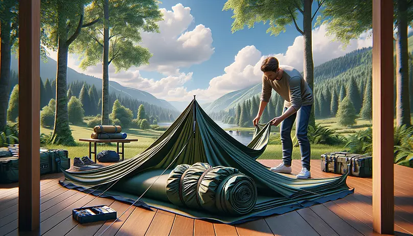 How to Fold a Tent - Folding up a 2-man tent